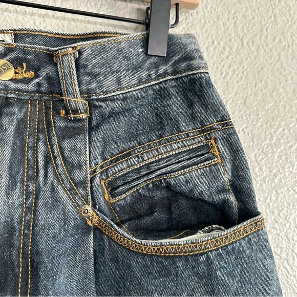 80's Vtg GET USED by Elie Denim Jeans High Waist Tapered Baggy Style Women's 28 - Picture 5 of 9